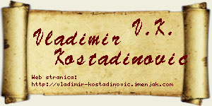 Vladimir Kostadinović vizit kartica